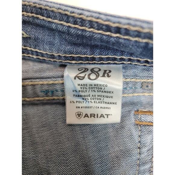 ARIAT Ruby Jeans Womens 28R Blue Bootcut USA Flap Pockets Western Denim - Picture 7 of 10